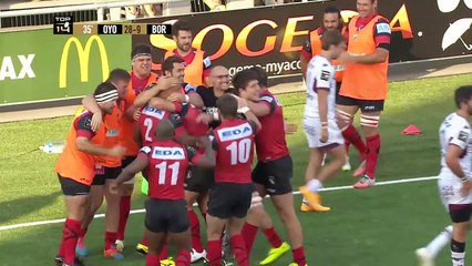 TOP 14 - Résumé Oyonnax - Bordeaux-Bègles: 37-18 - J2 - Saison 2015-2016