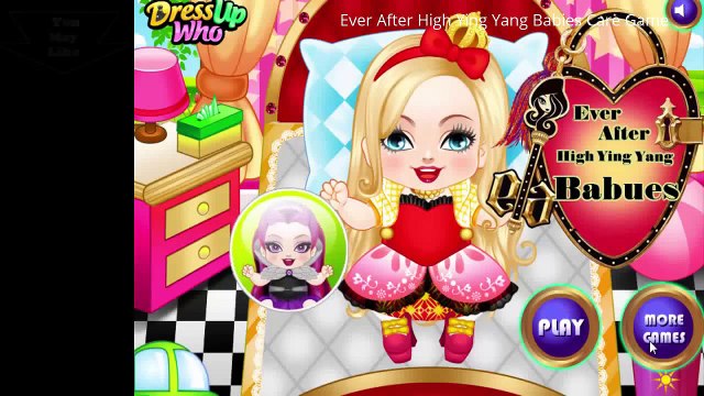 《〒》254 ♣ Apple white and raven queen game - Ever After High Ying Yang Babies Care Game