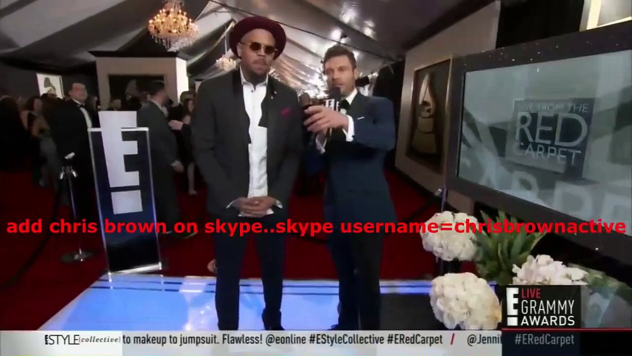 Chris Brown Grammy Awards 2015 Red carpet interview