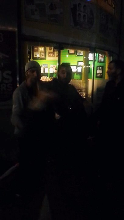 Man vs woman fight/homeless people at marble arch