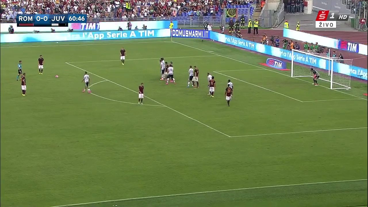 Miralem Pjanic 1_0 Free Kick _ Roma - Juventus 30.08.2015 HD