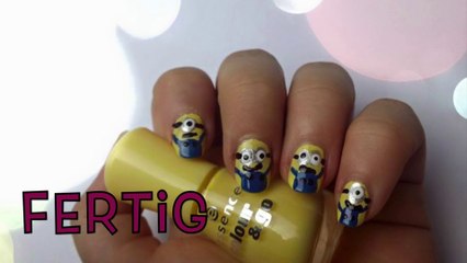 Download Video: Einfaches Nageldesign für Anfänger und kurze Nägel | Minions Nägel