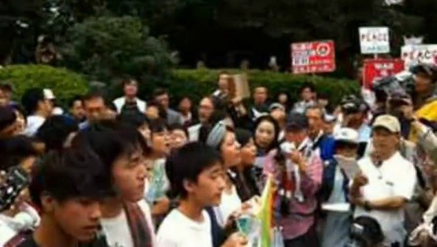 8月10日 国会前集会 自由の森学園生徒有志による スピーチと合唱 - 民衆の歌が聞こえるか /ヒロシマのある国で　/世界がいつか愛で満たされますように /ケサラ etc.