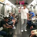 Man spils legs in Public in different places on NYC