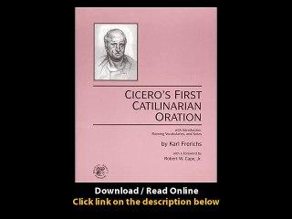 Download PDF Ciceros First Catilinarian Oration with Introduction Running Vocabularies and Notes