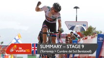 Summary - Stage 9 (Torrevieja / Cumbre del Sol. Benitatxell) - La Vuelta a España 2015