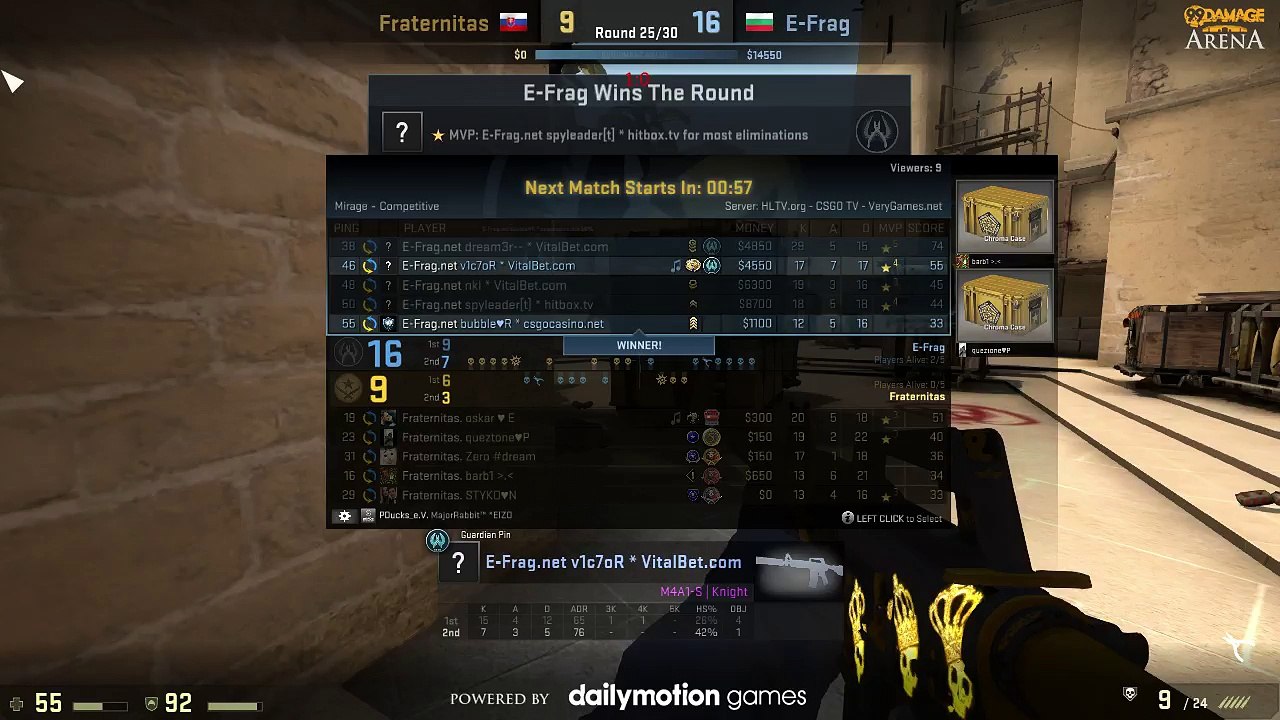 dabo0 - 99Damage Arena: E-Frag vs Hellraisers + the winner vs Fraternitas @21CEST (REPLAY) (2015-08-30 21:54:07 - 2015-08-30 21:54:41)