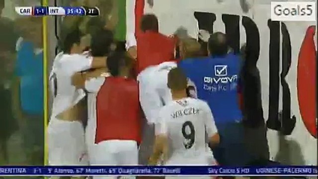 Antonio Di Gaudio Goal Carpi 1 - 1 Inter Milan Serie A 30-8-2015