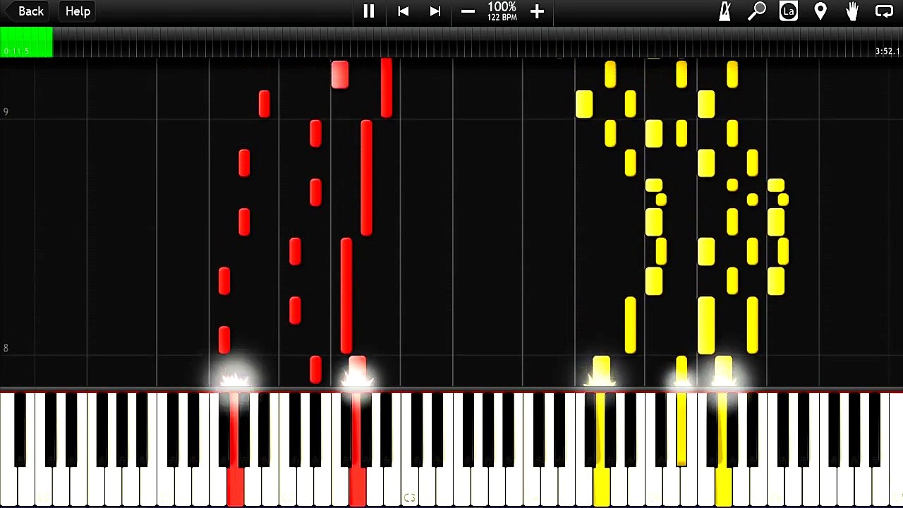 Touhou Piano 孤独月 (senya) piano単体ver 幽閉サテライト[MIDI sheet music]