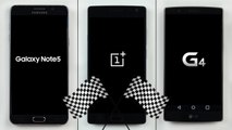 Galaxy Note 5 vs. OnePlus Two vs. LG G4 Speed Test - PhoneBuff