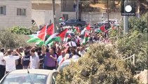 Protesta de cristianos palestinos contra la construcción de un muro en Cisjordania