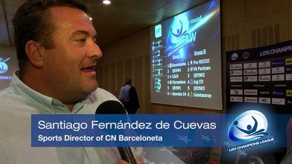 Santiago Fernández de Cuevas (CN Barceloneta) after LEN Champions League Preliminary DRAW