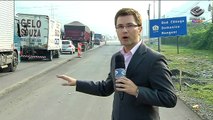 Jornal da Gazeta - Fila de caminhões para o porto de Santos se repete (20/02/14)