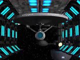 Star Trek Enterprise Leaving Spacedock
