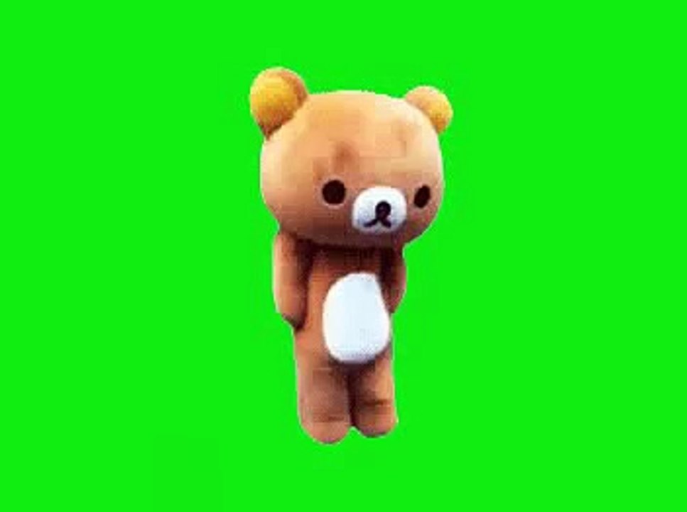 Kumamon (Japanese Bear) dance for Green Screen
