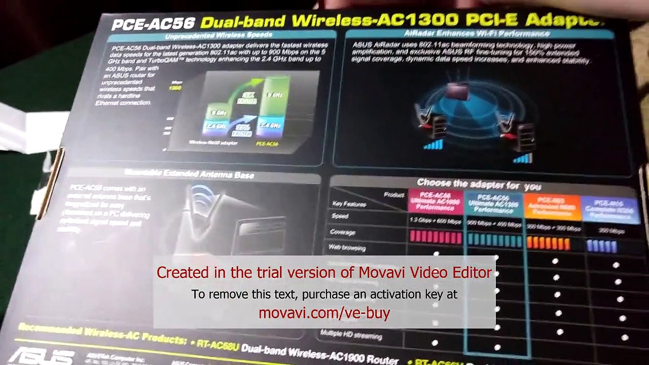 Review ASUS PCE-AC56 802.11ac Dual-band Wireless-AC1300 PCI-E Adapter