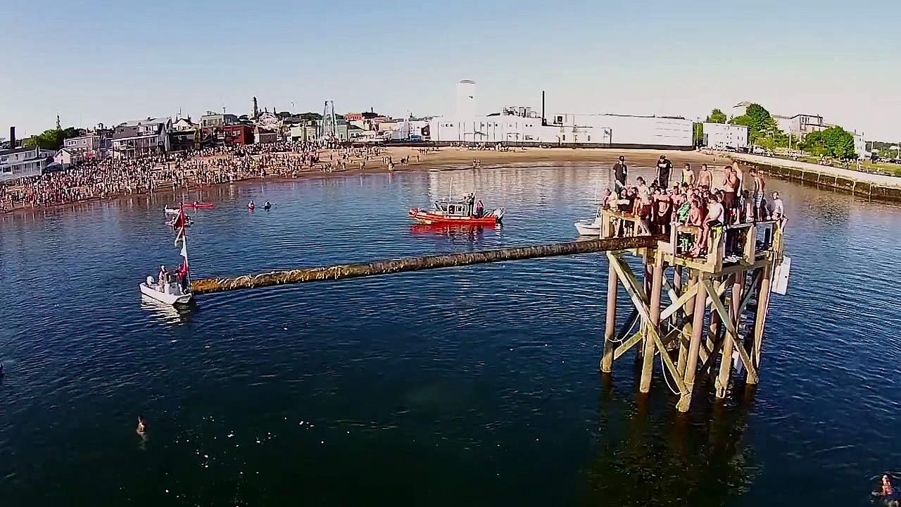 Drone Video:  Jack Russ winning the Friday 2014 Greasy Pole