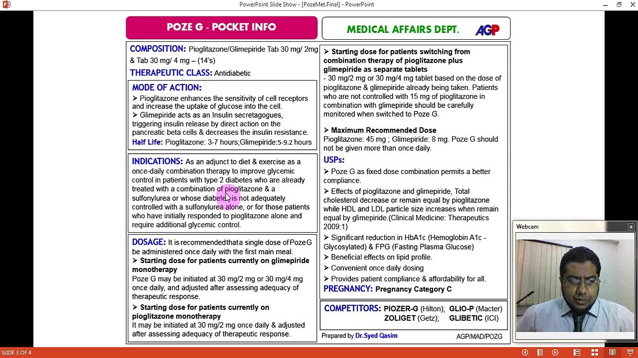 Poze G Pocket Info Training By Dr. Syed Qasim
