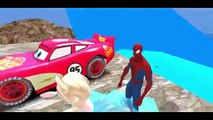 Frozen Nursery Rhymes Cars Lightning McQueen & Colors Spiderman! CHILDREN SONG WITH AC