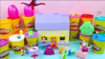Peppa pig PLAY DOH 8 Minnie mouse toys Frozen egg Kinder surprise eggs Hello Kitty