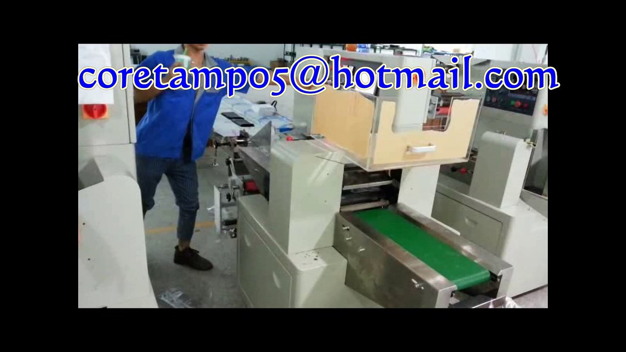 Horizontal packing machine for plastic bags