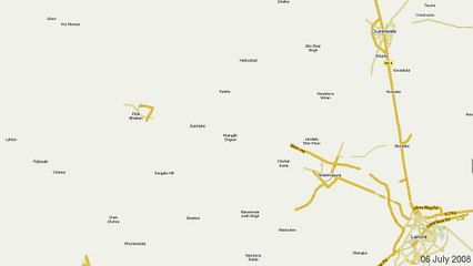 Highways, Lahore, Pakistan - Google Map Maker widescreen timelapse video