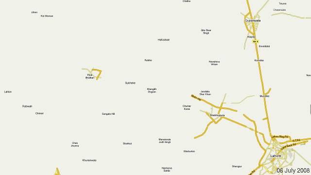 Highways, Lahore, Pakistan - Google Map Maker widescreen timelapse video