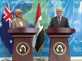 المؤتمر الصحفي للدكتور الجعفري وزير الخارجية العراقية مع جولي بيشوب وزيرة الخارجية الاسترالية