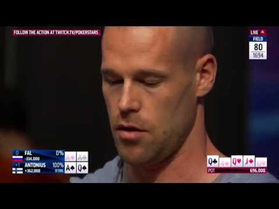 Patrik Antonius Cracks Aces at EPT 12 Barcelona 2015 | PokerStars