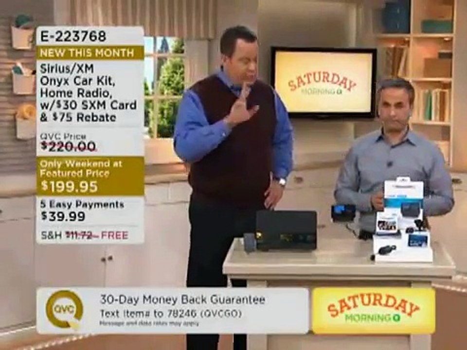 Sirius XM XDNX1V1 Onyx  Car Kit  SiriusXM TTR1 tabletop radio with remote control  on QVC