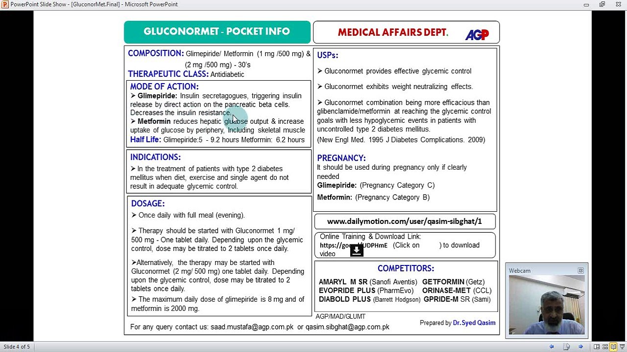 GluconorMet Pocket Info Training by Dr. Saad