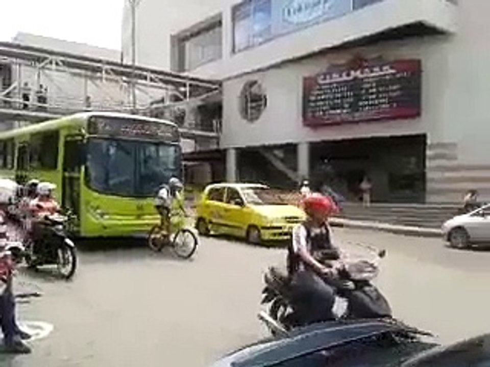 Cyclist vs bus