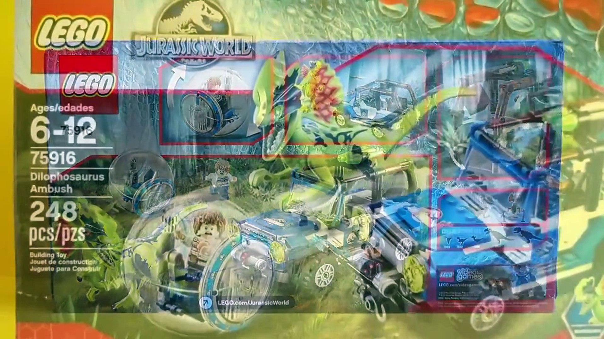 Lego Jurassic World Set Dilophosaurus Ambush Gyrosphere Play Time Lapse Speed Build Brinquedo Video Dailymotion