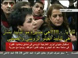 رووووووعـة كوميديا غباء و انحطاط المؤيدين في مسيرة الترحيب في مدينة حلب بالوفد الروسي