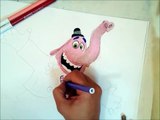 Drawing Bing Bong Inside Out Disney characters- How to draw Bing Bong