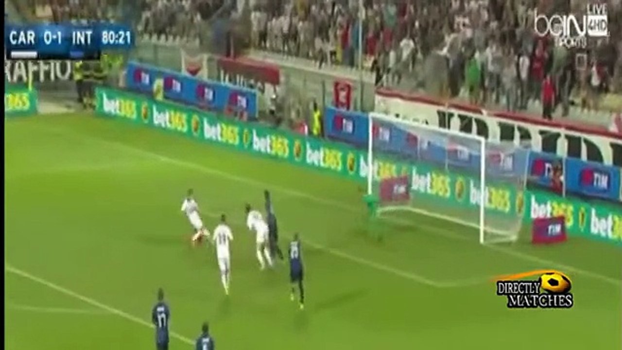 مشاهدة اهداف  مباراة انتر ميلان وكاربي  بتاريخ 30-08-2015 الدوري الايطالي