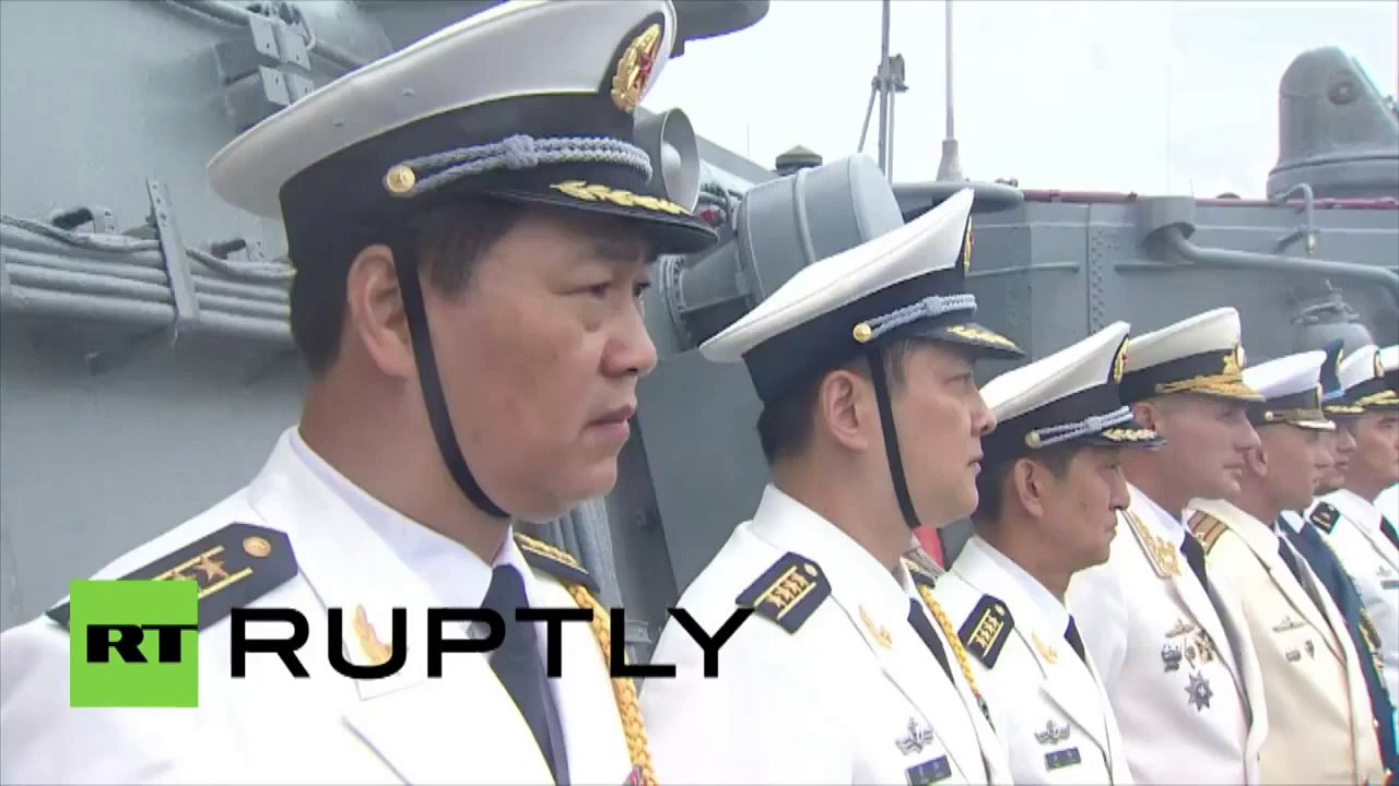 Une parade d’adieu des navires de la Flotte russe du Pacifique et des Forces navales chinoises