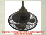 Fanimation OF110OB Extraordinaire Caged Ceiling Fan Oil Rubbed Bronze Finish 3 Matching Blades