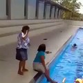 Funny Video Throwing Stranger in Swimming Pool Funny Prank Video