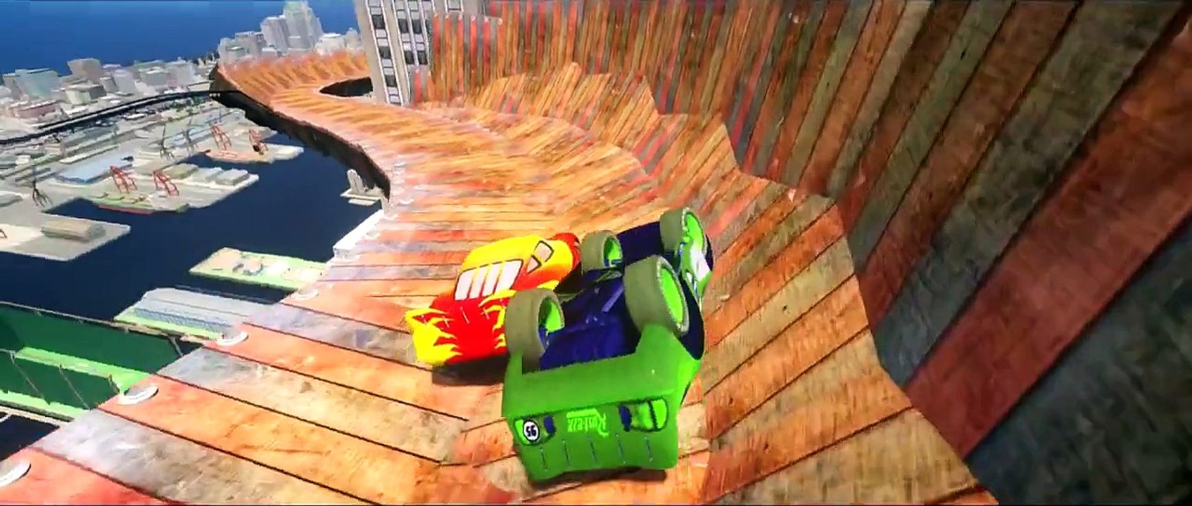 FINN & JAKE riding Green, Yellow & Red Lightning McQueen Cars! 10 Minutes Nursery Rhymes Compilatio