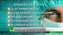 Recortes en sanidad causarían auge de muertes por negligencias médicas en España