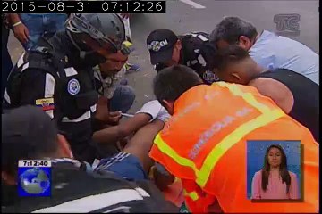 Accidente en el centro de Guayaquil