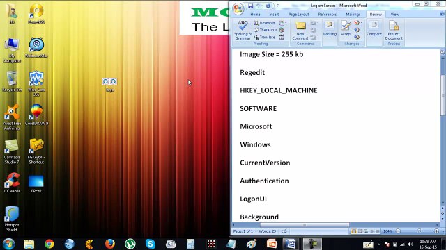 How to change the welcome screen background image of windows 7