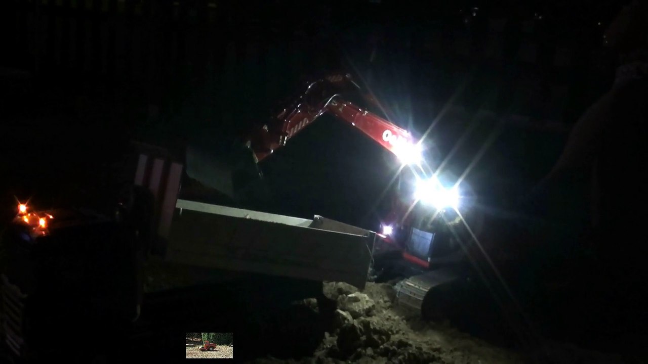 baggern in der nacht