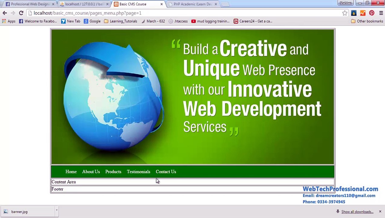 Fetching Dynamic Pages - ID - Title - From SQL Database - Basic CMS Using PHP