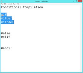 CONDITIONAL COMPILATION DIRECTIVES C-C++