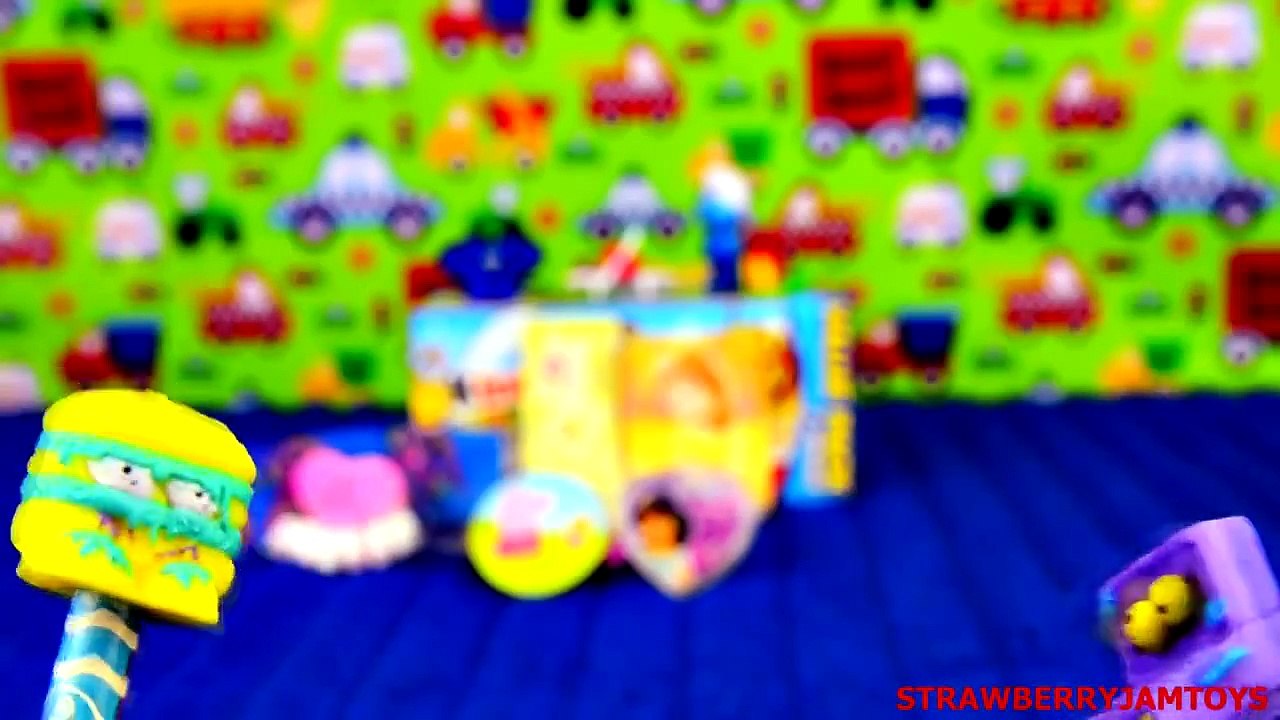 Surprise Eggs + Trash Pack! Peppa Pig Barbie Kinder Surprise Smurfs Disney Princess ★Fun E