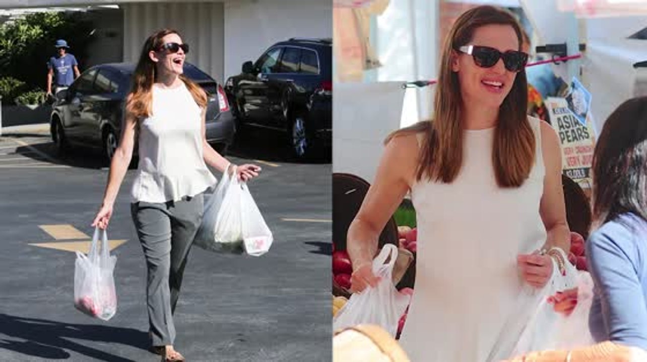 Jennifer Garner bei bester Laune auf dem Wochenmarkt