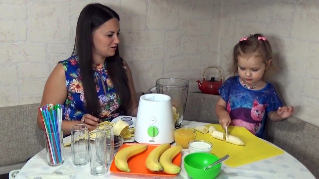 Бананово - финиковый коктейль делаем дома Banana's coctail make at home