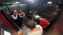 Liquid Ass Farting - Elevator Prank GONE WRONG - LADY THROWS SODA